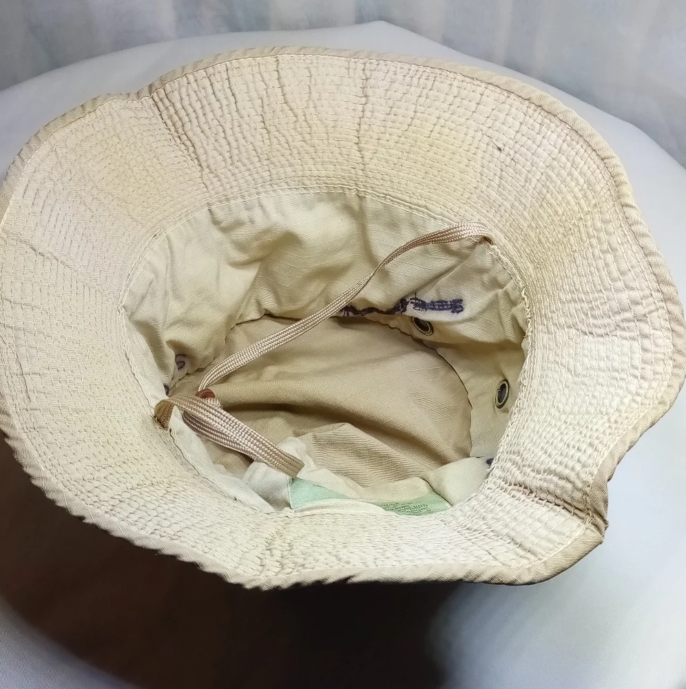 Tan Hot Weather Hunting Fishing Boonie Jungle Sun Hat Sz 7.5 - Picture 8 of 12